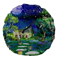 Background Fairy Tale Watercolor Large 18  Premium Round Cushions