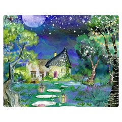Background Fairy Tale Watercolor Double Sided Flano Blanket (Medium) 