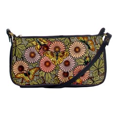 Flower Butterfly Cubism Mosaic Shoulder Clutch Bags by Nexatart