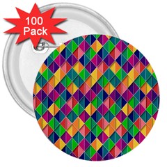 Background Geometric Triangle 3  Buttons (100 pack) 