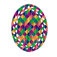 Background Geometric Triangle Ornament (Oval Filigree)