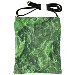 Green Geological Surface Background Shoulder Sling Bags by Nexatart