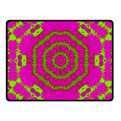 Fern Forest Star Mandala Decorative Fleece Blanket (small) by pepitasart