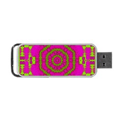 Fern Forest Star Mandala Decorative Portable Usb Flash (one Side) by pepitasart