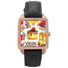 Xoxo Rose Gold Leather Watch  by KuriSweets