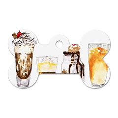 Coffee And Milkshakes Dog Tag Bone (one Side) by KuriSweets