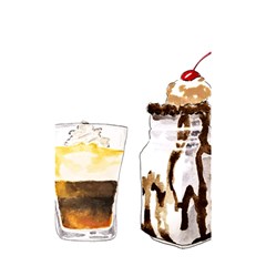 Coffee And Milkshakes Shower Curtain 48  X 72  (small)  by KuriSweets