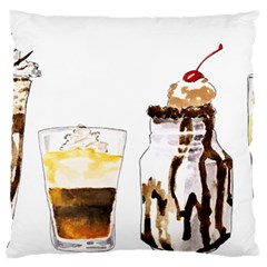 Coffee And Milkshakes Large Flano Cushion Case (one Side) by KuriSweets