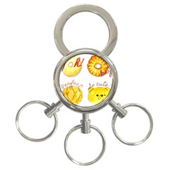 Cute Bread 3-ring Key Chains by KuriSweets