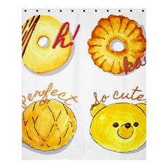 Cute Bread Shower Curtain 60  X 72  (medium)  by KuriSweets