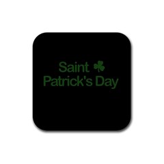  St  Patricks Day  Rubber Coaster (square)  by Valentinaart