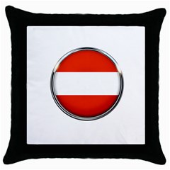 Austria Country Nation Flag Throw Pillow Case (black)