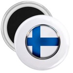 Finland Country Flag Countries 3  Magnets Front