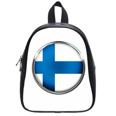 Finland Country Flag Countries School Bag (small) by Nexatart