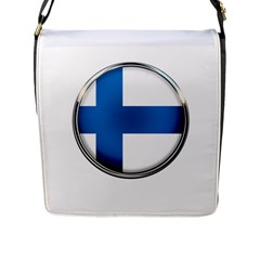 Finland Country Flag Countries Flap Messenger Bag (l)  by Nexatart