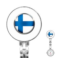 Finland Country Flag Countries Stainless Steel Nurses Watch by Nexatart