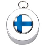 Finland Country Flag Countries Silver Compasses Front