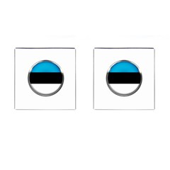 Estonia Country Flag Countries Cufflinks (square) by Nexatart