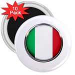 Italy Country Nation Flag 3  Magnets (10 pack)  Front