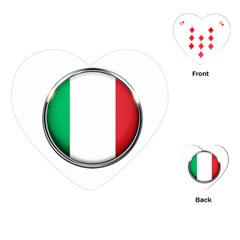 Italy Country Nation Flag Playing Cards (heart)  by Nexatart