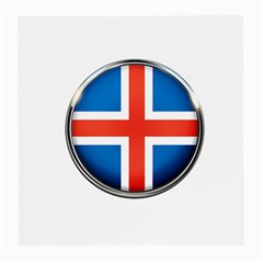 Iceland Flag Europe National Medium Glasses Cloth (2-side) by Nexatart