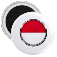 Monaco Or Indonesia Country Nation Nationality 3  Magnets by Nexatart