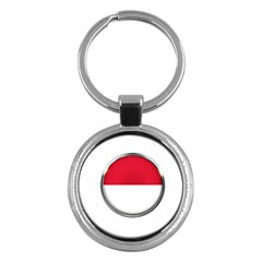 Monaco Or Indonesia Country Nation Nationality Key Chains (round)  by Nexatart