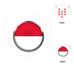 Monaco Or Indonesia Country Nation Nationality Playing Cards (heart)  by Nexatart