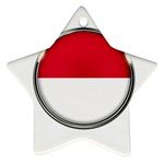 Monaco Or Indonesia Country Nation Nationality Star Ornament (Two Sides) Front