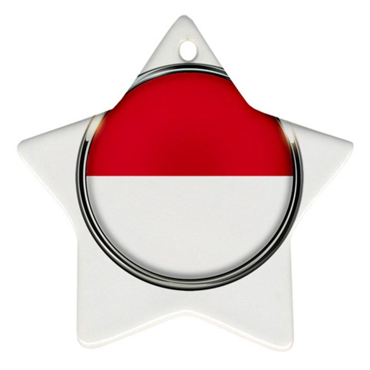 Monaco Or Indonesia Country Nation Nationality Star Ornament (Two Sides)