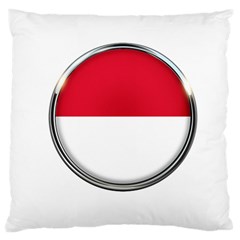 Monaco Or Indonesia Country Nation Nationality Large Cushion Case (two Sides) by Nexatart