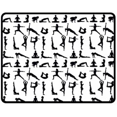 Yoga pattern Double Sided Fleece Blanket (Medium) 