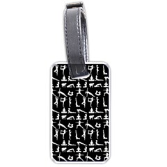 Yoga Pattern Luggage Tags (one Side)  by Valentinaart