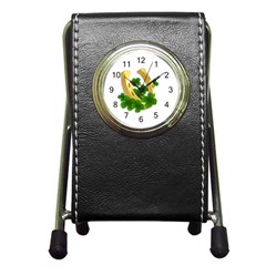  St  Patricks Day  Pen Holder Desk Clocks by Valentinaart