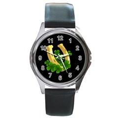  St  Patricks Day  Round Metal Watch by Valentinaart