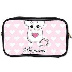 Cute Mouse - Valentines Day Toiletries Bags by Valentinaart