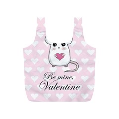 Cute Mouse - Valentines Day Full Print Recycle Bags (s)  by Valentinaart