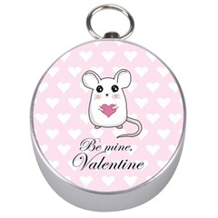 Cute Mouse - Valentines Day Silver Compasses by Valentinaart