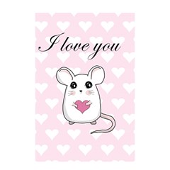 Cute Mouse - Valentines Day Shower Curtain 48  X 72  (small)  by Valentinaart