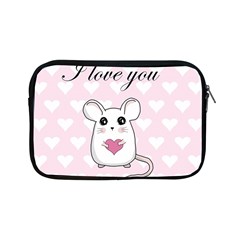 Cute Mouse - Valentines Day Apple Ipad Mini Zipper Cases by Valentinaart