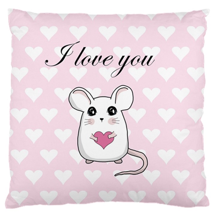 Cute mouse - Valentines day Standard Flano Cushion Case (One Side)