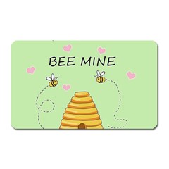 Bee Mine Valentines Day Magnet (rectangular) by Valentinaart