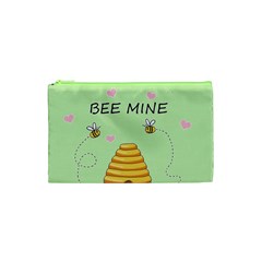 Bee Mine Valentines Day Cosmetic Bag (xs) by Valentinaart