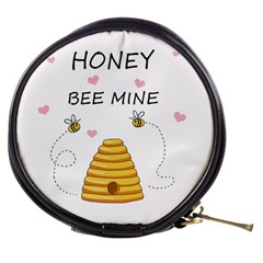 Bee Mine Valentines Day Mini Makeup Bags by Valentinaart