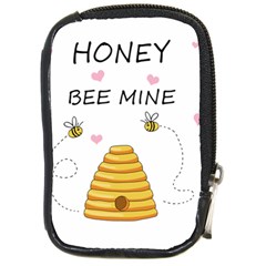 Bee Mine Valentines Day Compact Camera Cases by Valentinaart