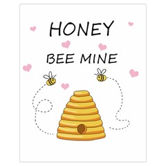 Bee Mine Valentines Day Drawstring Bag (small) by Valentinaart