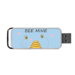 Bee Mine Valentines Day Portable Usb Flash (one Side) by Valentinaart