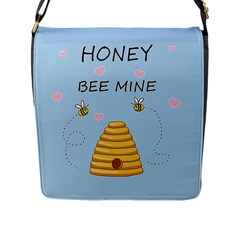 Bee Mine Valentines Day Flap Messenger Bag (l)  by Valentinaart