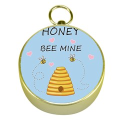 Bee Mine Valentines Day Gold Compasses by Valentinaart