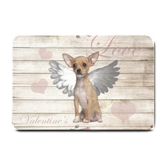 Vintage Chihuahua - Valentines Day Small Doormat  by Valentinaart